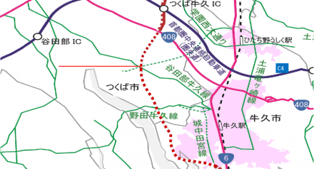 幹線道路へのアクセス図