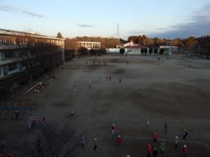 校庭で元気に遊ぶ様子