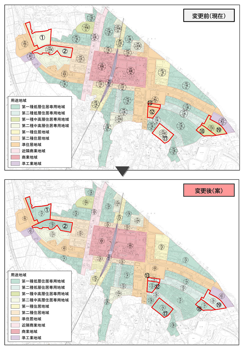 ひたち野用途地域変更案