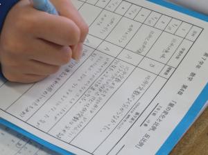 振り返りによる個の学びの確認.