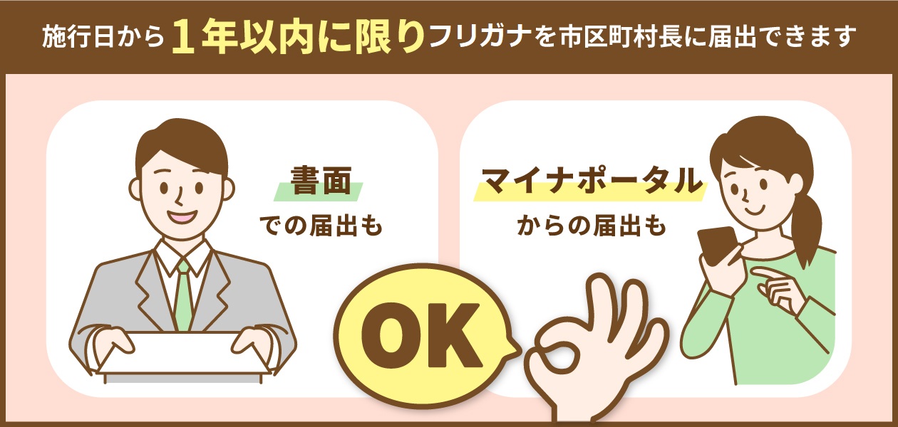 戸籍のフリガナ届出方法
