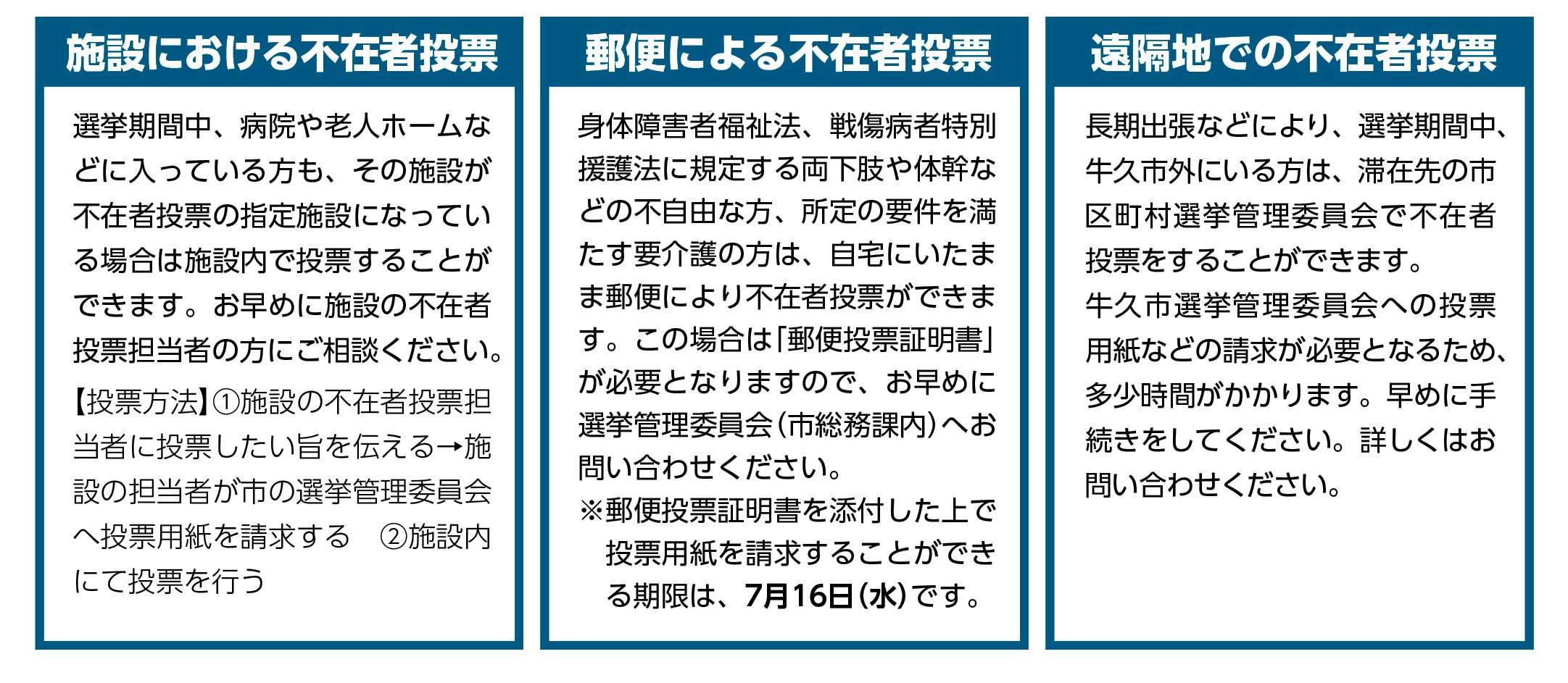 不在者投票一覧