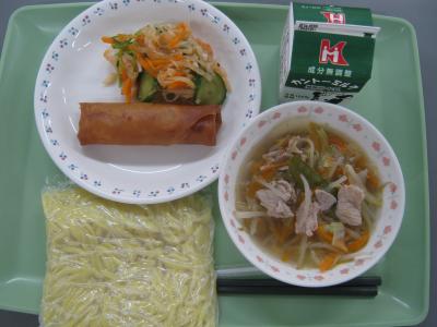 キムチ和え給食