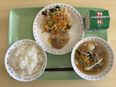 ジンジャーチキン給食全体