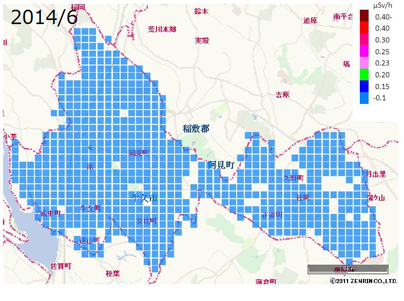  平成26年6月平均値マップ