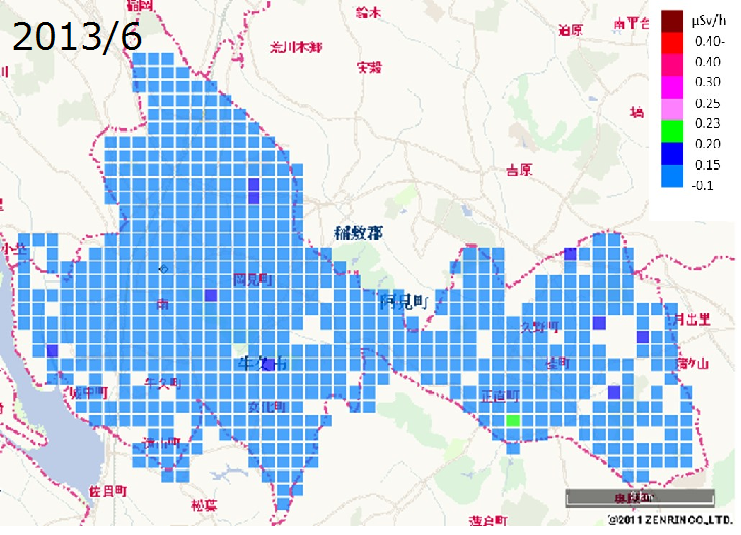 平成25年6月平均値マップ